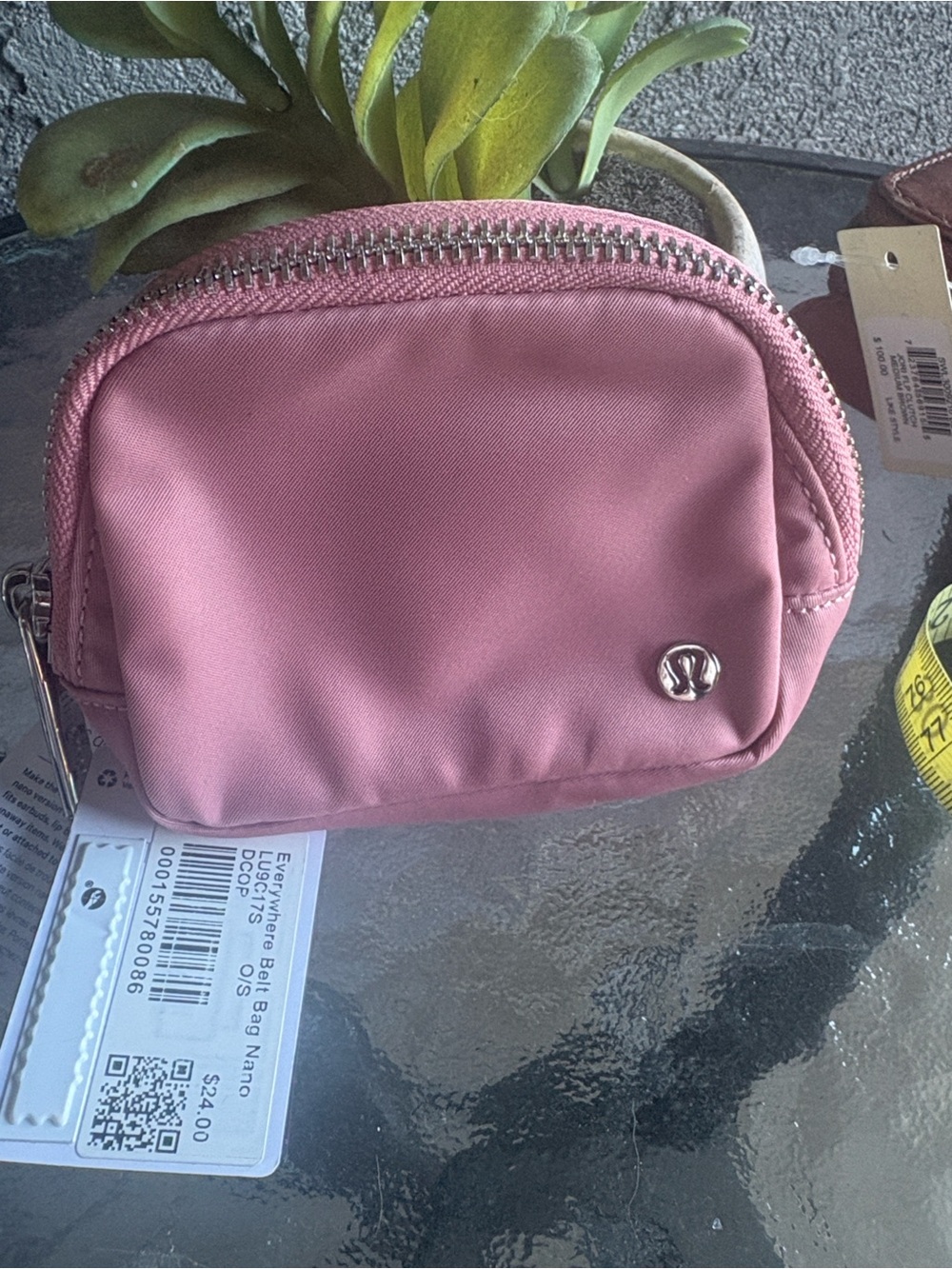 lululemon athletica Dusty Rose Mini Zip Cosmetic Pouch